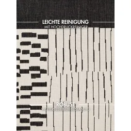 Ted Baker Acacia Wendeteppich", schwarz weiß, B:200cm H:8mm L:300cm, Polypropylen, Teppiche, Teppich, Designteppich, Wetterfest, Pflegeleicht, Modern, Wohnzimmer, Terrasse