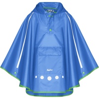 Playshoes Unisex Kinder Regenponcho Faltbar Regenjacke Blau, XL