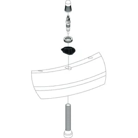 FSA Asymmetrische Ventilkappe E0507 Ventiladapter Tubeless schwarz