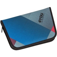 4you Igrec Pencilcase Red Blue Squared