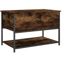 vidaXL Sitzbank mit Stauraum Räuchereiche 70 x 42,5 x 47 cm