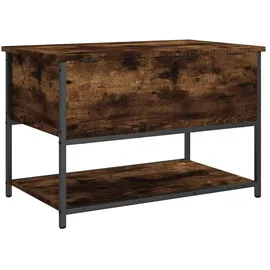 vidaXL Sitzbank mit Stauraum Räuchereiche 70 x 42,5 x 47 cm