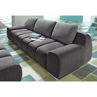 Big-Sofa INOSIGN "Bono" Sofas Gr. B/H/T: 266cm x 90cm x 102cm, Samtstoff, ohne Bettfunktion, grau (fango/grau)