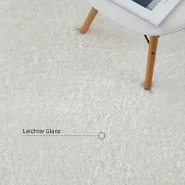 OTTO home Hochflor-Teppich OTTO HOME "Micro exclusiv Teppich, sehr hoher Flor, weich durch Mikrofaser" Gr. 8, weiß (altweiß), B:300cm H:78mm L:400cm, Kunstfaser, Teppiche, sehr weich, flauschig, uni, Wohnzimmer, Schlafzimmer, Kinderzimmer