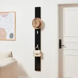 [en.casa] - Wandgarderobe Hansnes Mit 3 Klapphaken 165 Cm Schwarz