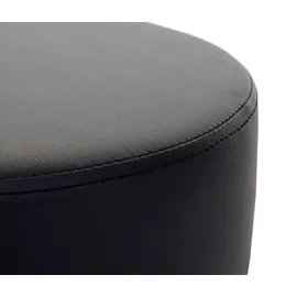 Mendler 2er-Set Hocker HWC-C22, Sitzhocker Schminkhocker, höhenverstellbar Ø 35cm ~ Kunstleder, schwarz