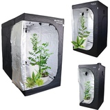 Mobiclinic®, Growzelt, Indoor, 240x120x200cm, Premium Mylar 97% reflektierend, Hydroponisches System, Growbox, Wasserdicht, Herausnehmbarer Boden, Dickes Nylongewebe, Stabile Struktur, Grow Tent