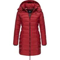 MARIKOO Damen Winter Steppmantel Abendsternchen Dark Red Gr. S - S