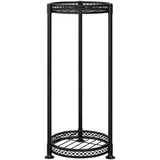 Bamworld Blumenständer Hoch Schwarz – Pflanzenständer aus Metall für Balkon & Wohnzimmer – Elegantes Blumenregal für Innen & Außen – Dekoratives Eckregal – Blumentreppe mit Stabiler Struktur