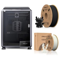 Creality K1C 3D Drucker, mit 2kg Creality Hyper PLA Filament--(Weiß+Schwarz)