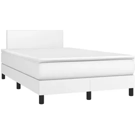 vidaXL Boxspringbett 120 x 200 cm Weiß