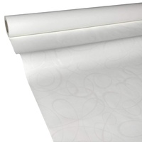 JUNOPAX 50m x 0,75m Papiertischdecke Loop weiß