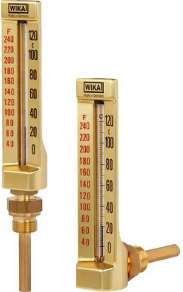 Thermometer gerade -30 bis +50 °C 150 x 36 mm Tauchrohr G1/2A x 63 mm