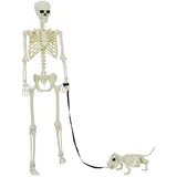 vidaXL Halloween Dekoskelett 2 St. Weiß