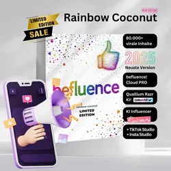befluence® Studio PRO Rainbow Coconut. Creater Follower Content AI Influencer