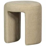 Woood DAHEIM Hocker Charlie Stoff Beige Natur