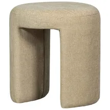 Woood DAHEIM Hocker Charlie Stoff Beige Natur