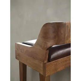 KADIMA DESIGN Polsterbank Echtleder Braun 108 x 63 x 43 cm