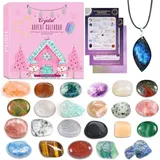 luxuskollektion ANOTION Edelstein Adventskalender 2024 24-Tage Weihnachten Countdown Kristall Chakra Heilung Set