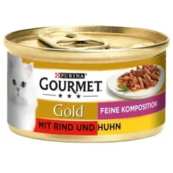 GOURMET Gold Feine Komposition 12x85g Rind & Huhn