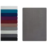 Hometex Premium Textiles Spannbettlaken Frottee 90-100 x 200 cm grau