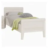 bv-vertrieb Bett Seniorenbett 100x200 weiss Komfortbett Liegehöhe verstellbar #3132, Seniorenbett 100x200 Struktur weiss Komfortbett - (3132) weiß