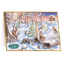 St. Benno Adventskalenderkarte »Unsere Tiere im Winterwald«