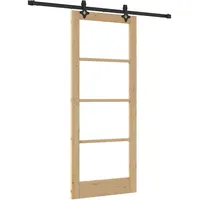 vidaXL Schiebetür ORKDAL Braun 83 x 202 cm Holz und Metall