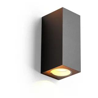 LETGOSPT Wandleuchte LED Außenleuchte Wand GU10 Wandlampen Wand-Spot Up & Down Leuchten, Up Down Abstrahlwinkel, LED wechselbar, Warmweiß, Wandleuchte inkl. GU10 Glühbirne,IP54 Wasserdichte für Balkon, Gehweg schwarz 1 Stück