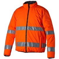 Top Swede 12902102505 Modell 129 Reversible Quilt-Gefüttert Warnschutz Jacke, Orange/Schwarz, Größe M
