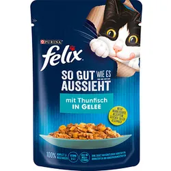 felix® Katzen-Nassfutter So gut wie es aussieht in Gelee mit Thunfisch 24x 85,0 g