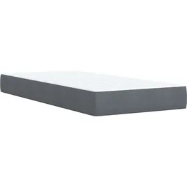 vidaXL Boxspringbett 90 x 200 cm Dunkelgrau