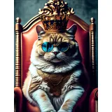 Pro Art Pro-Art Canvas-Art Junges Wohnen The Cat Is The King, 57x77 cm