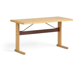 HAY - Passerelle Schreibtisch, Eiche natur / burgundy