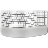 Logitech Wave Keys for Mac, Volle Größe (100%), Kabellos, Bluetooth, Membran Key Switch, QWERTZ, Wei