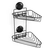 Compactor BESTLOCK BLACK Doppel-Eckregale - XL, Rost- und Wasserdicht, Einfache Installation ohne Bohren, Schwarz