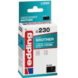 Original Edding Tinte Patrone 230 für Brother LC970/1000 schwarz DCP 130 135 ...