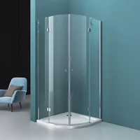 mai & mai Viertelkreis-Dusche mit Drehtür 100 x 190 cm Transparent Sicherheitsglas R02K