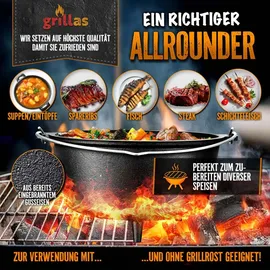 grillas Dutch Oven 9 l Gusseisen