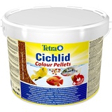 Tetra Cichlid Colour Pellets - Fischfutter für intensive und leuchtende Farben, besonders für Buntbarsche mit roter, oranger und gelber Färbung, 10 Liter Eimer