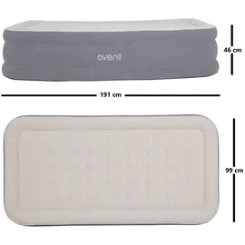 Avenli Luftmatratze selbstaufblasend 1 Person 191x99x46cm Luftbett grau 191 x 99 cm,