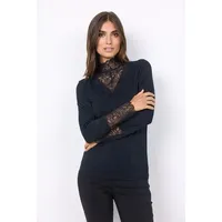 Soyaconcept Spitzenshirt »SC-MARICA 20«, Gr. M, BLACK, , 36853622-M