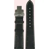 Certina - Leder Ds Podium Gent Square Lederband Schwarz 22/18mm C600013985 - alligator-prägung,kalb,schwarz