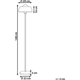 Beliani SENETTE 148 cm Schwarz