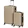 Relaxdays Kofferset 2-teilig 4-Rollen Cabin 65 cm / 61-74 l beige/schwarz