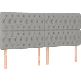 vidaXL Boxspringbett 180 x 200 cm Hellgrau