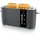 Arendo Edelstahl Toaster 2 Scheiben Langschlitz Cool Grey