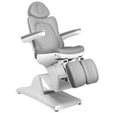 Activeshop Azzurro 870S Pedi Kosmetikliege Massageliege Massagetisch Massagestuhl Grau bis 200 kg belastbar Premium-PU-Leder mit 3 motoren 186 x 81 x (62-106) cm (L x W x H)