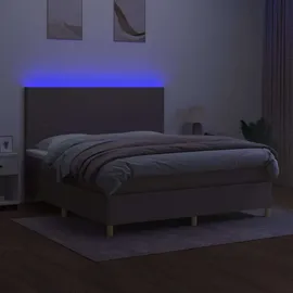 vidaXL Boxspringbett 180 x 200 cm Taupe