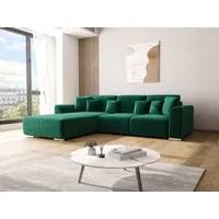 Ecksofa mit Schlaffunktion GUSTO L Monolith 37 Links - Grün